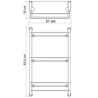 Wasserkraft K-2033 Полка стеклянная тройная